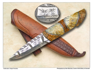 Greger Forselius Star Force Damascus & Wire Inlaid Puuko